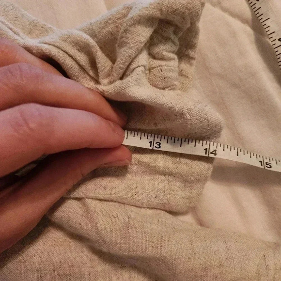 Authentic Organic Japanese Sweater Cardigan Pockets Artistic Beige Tan Straw - Picture 9 of 9